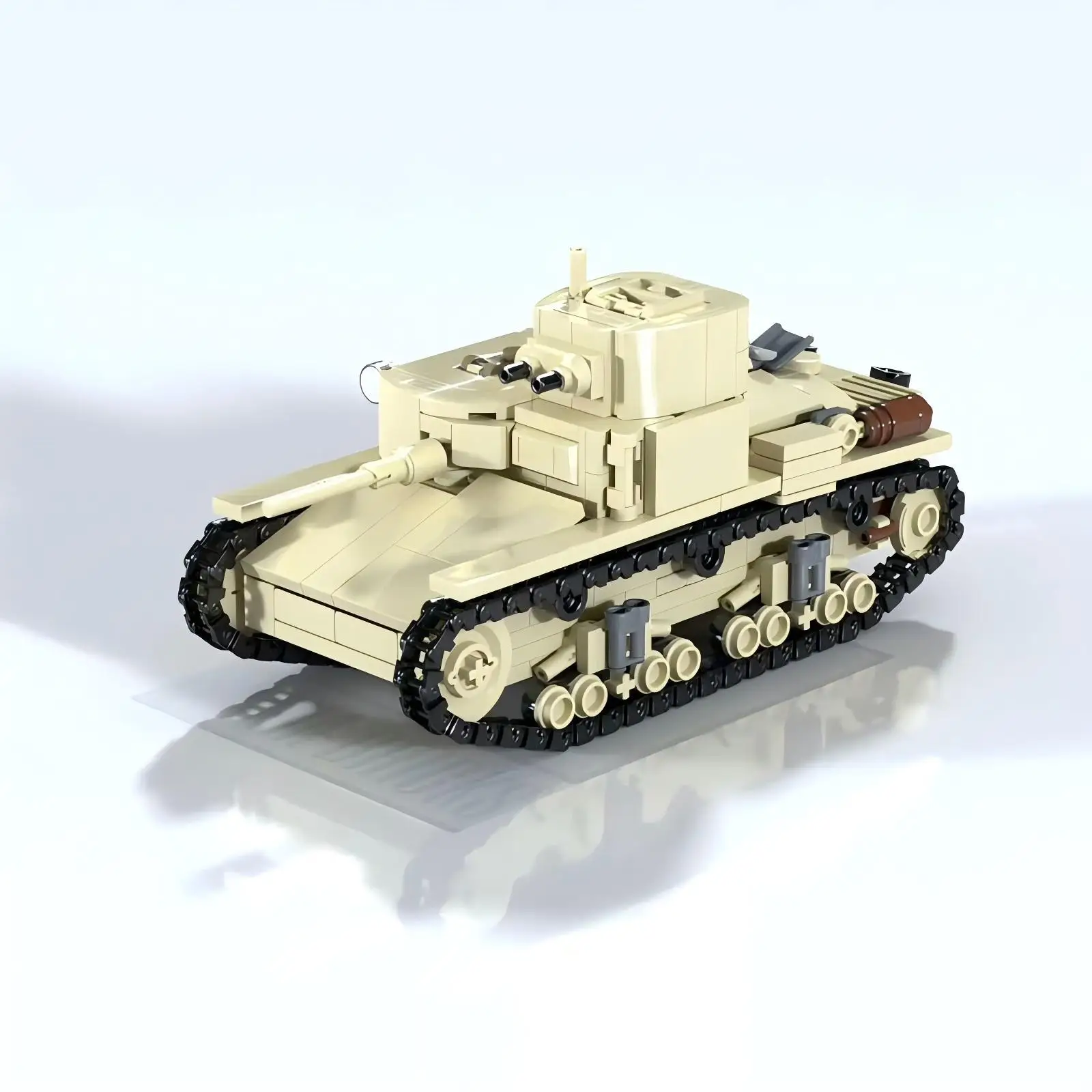 MOC Serie Militare Italiano M11-39 Carro Armato Medio Building Block Off Road Comando Veicolo Automatico Cannone Modello di Camion FAI DA TE Ragazzo Giocattolo