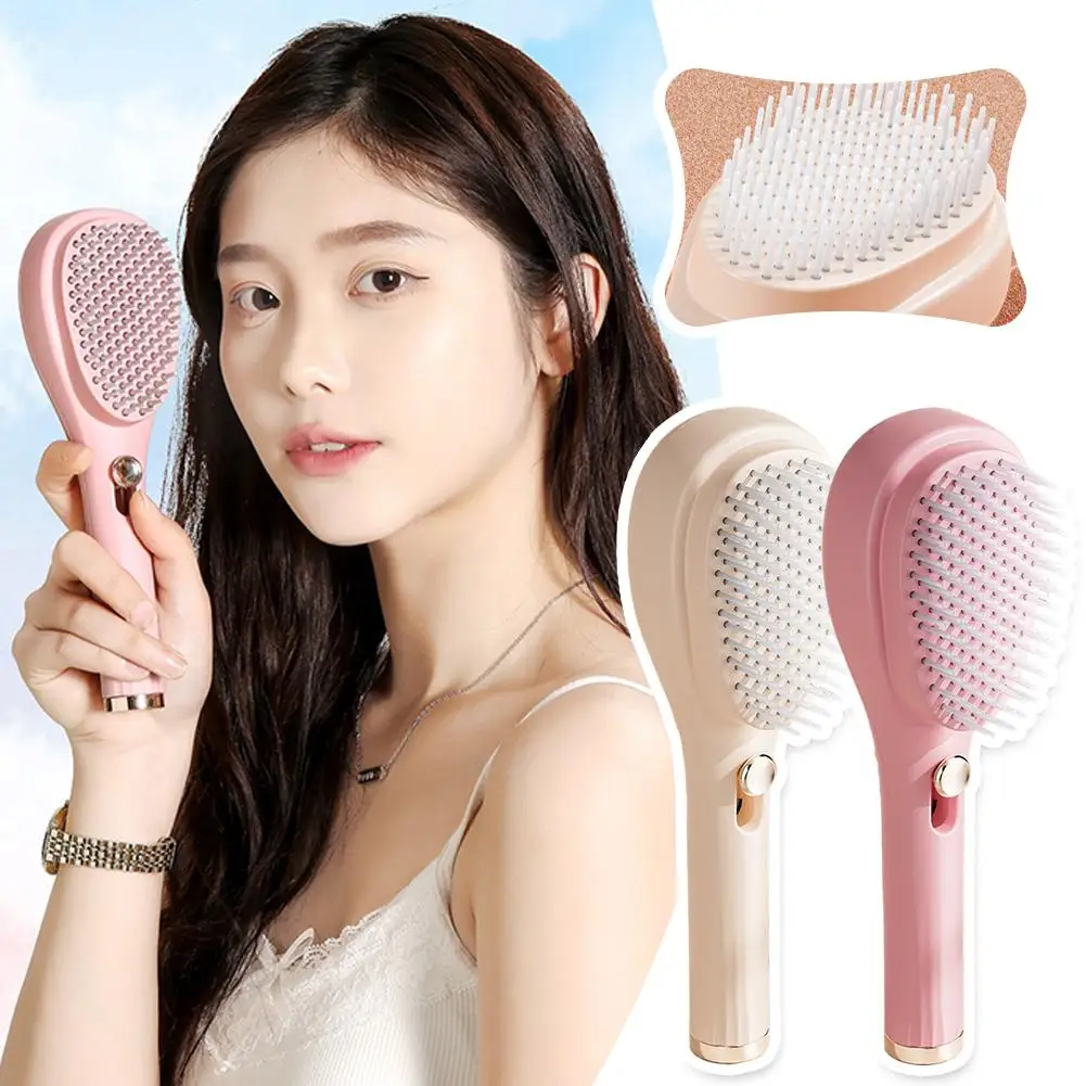 Portable Telescopic Comb White Pink Blue Scalp Massage Comb Women Hair Styling Compact Salon Self-Cleaning Comb Brush Magic Z6B4