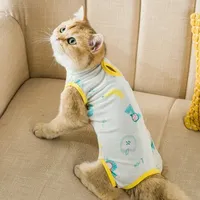Pet Cat Clothes Breathable Jumpsuits Clothing Dog Wound Anti-mite Sterilization Surgical Recovery  Anti Licking Wounds Suits