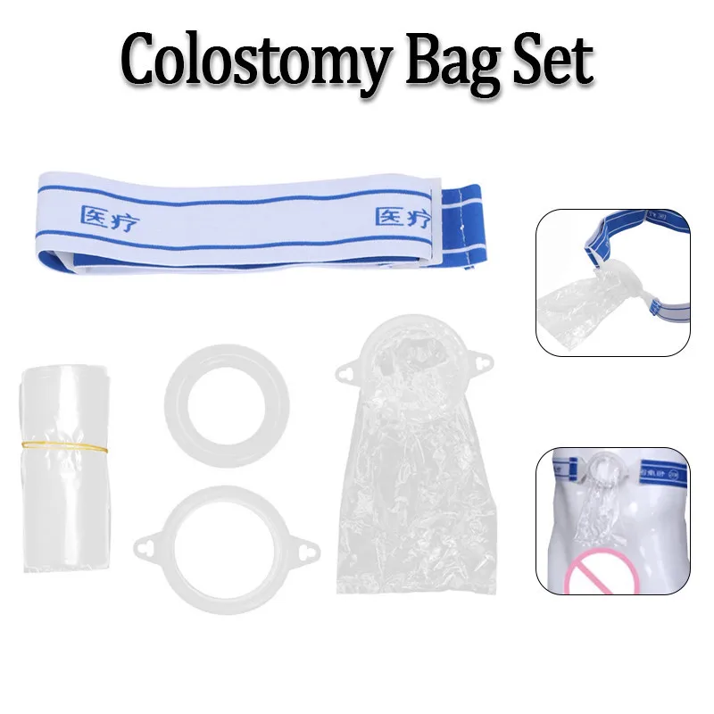 Colostomy Care Kit Disposable Drainable Colostomy Urine Anal Bag Adjustable Ostomy Belt