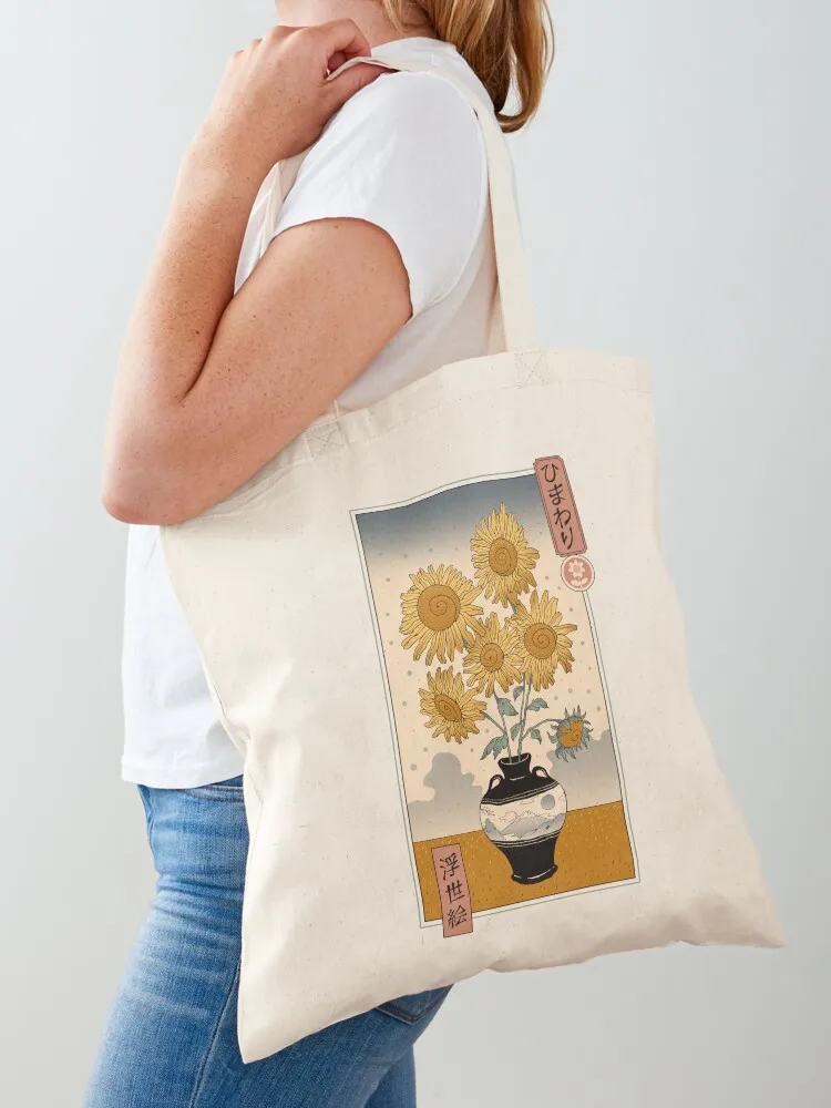 

Sunflowers Ukiyo-e Tote Bag the tote bag cute tote bag Big women bags for women