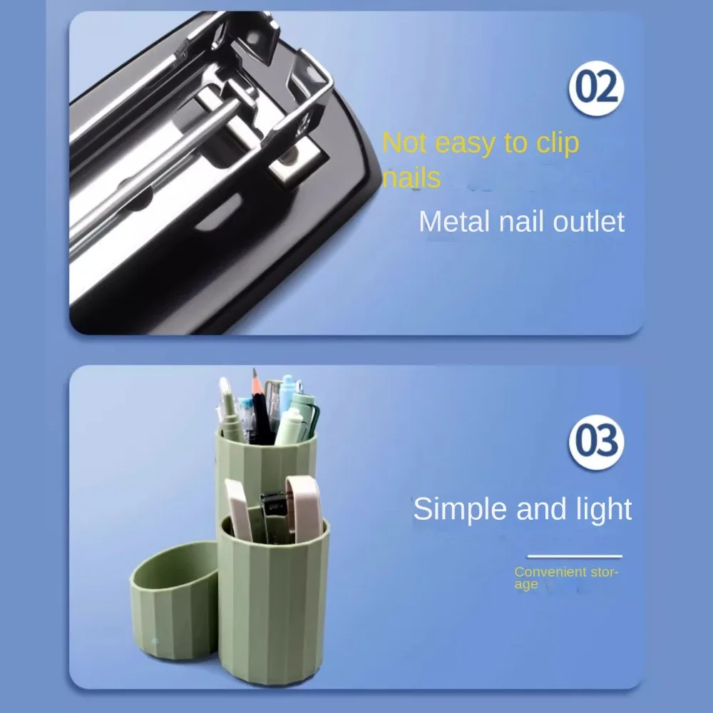 Stapling Tools Labor-Saving Stapler Portable Hand Tools Paper Stapling Machine Metal Grey/Black Staplers for Desk