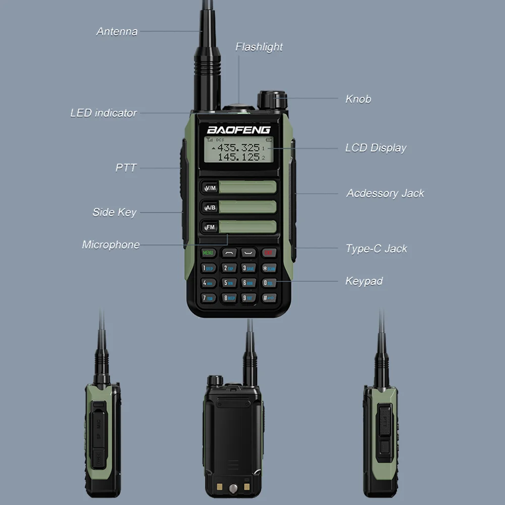 Baofeng-walkie-talkie UV-16 PRO V2 profesional, Radio de doble banda, resistente al agua IP68, de largo alcance, 10W, UV5R MAX, UV82, 2023