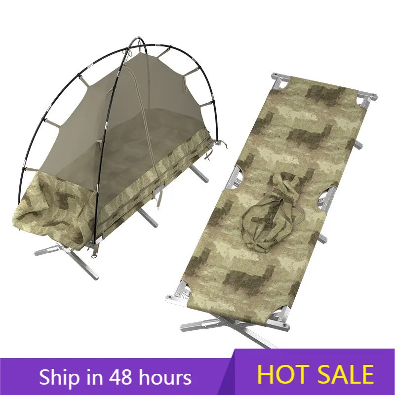 YTYIN YTYIN AKmax Outdoor Aluminium Folding Adults Customizable Single Camping Beds Double Outdoor Portable Folding Bed