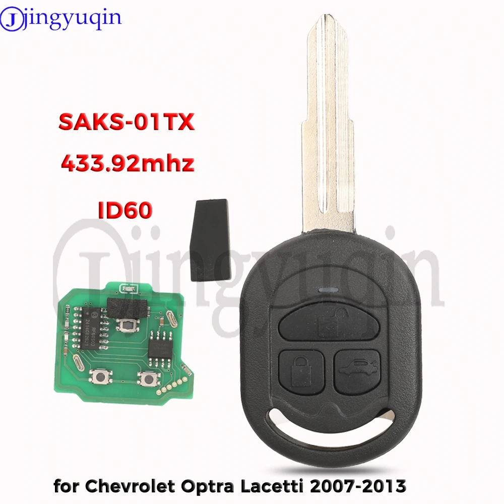 

Jingyuqin 433,92 MHz 4D60 SAKS-01TX дистанционный Автомобильный ключ для Chevrolet Optra Lacetti 2007-2013 holden Viva Daewoo Nubira Fob управление