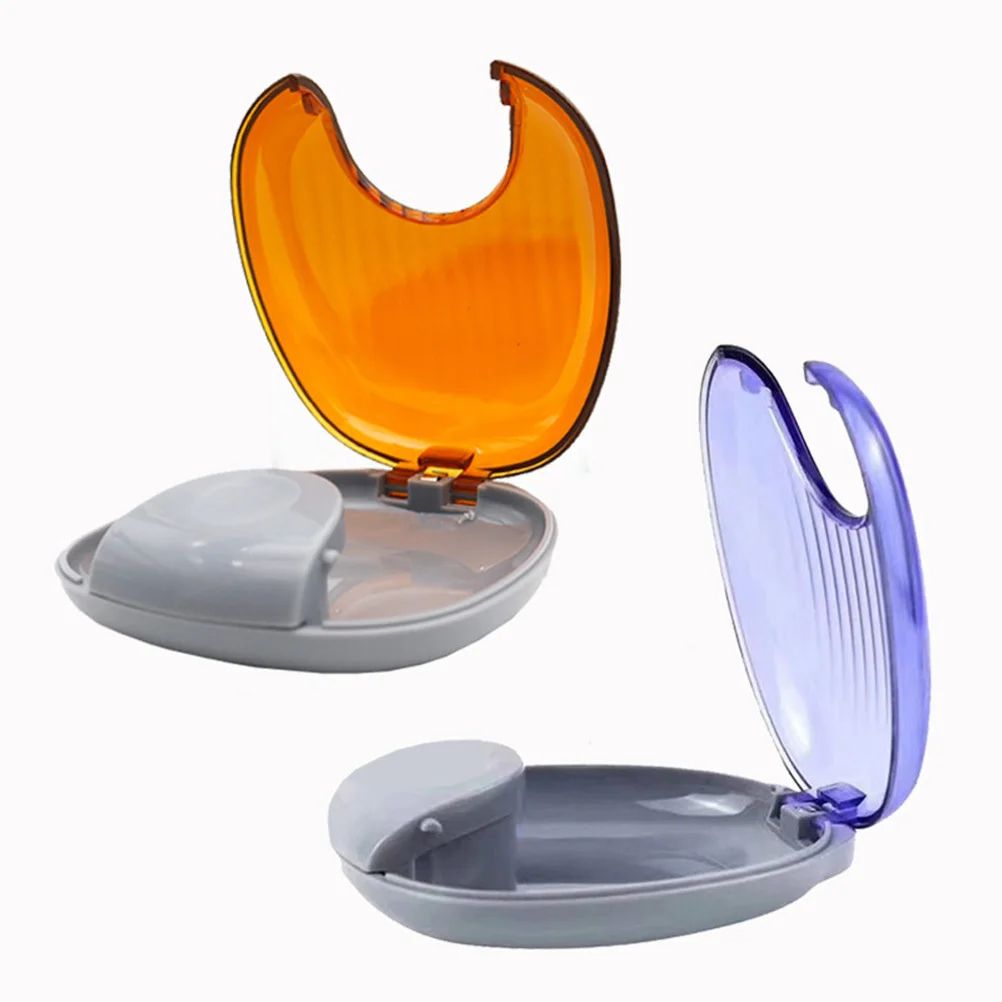 

Denture Teeth Storage Box Blue Premium Plastic Material Dental Braces Carry Suitable Travel Camping Trips