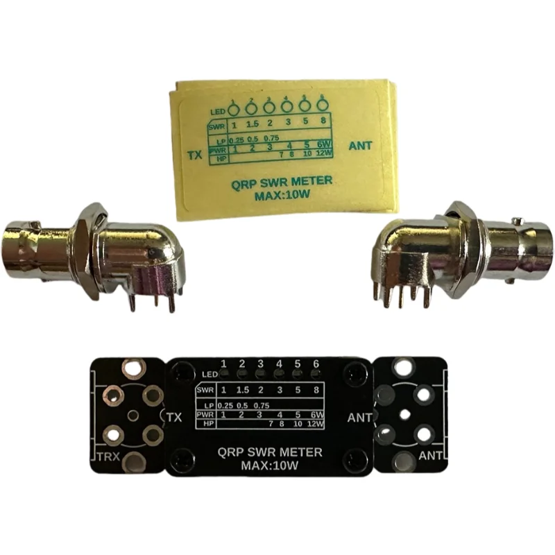 QRP SWR Meter 1-50MHz QRP SWR Meter Kit 10W Removable BNC Pad Design