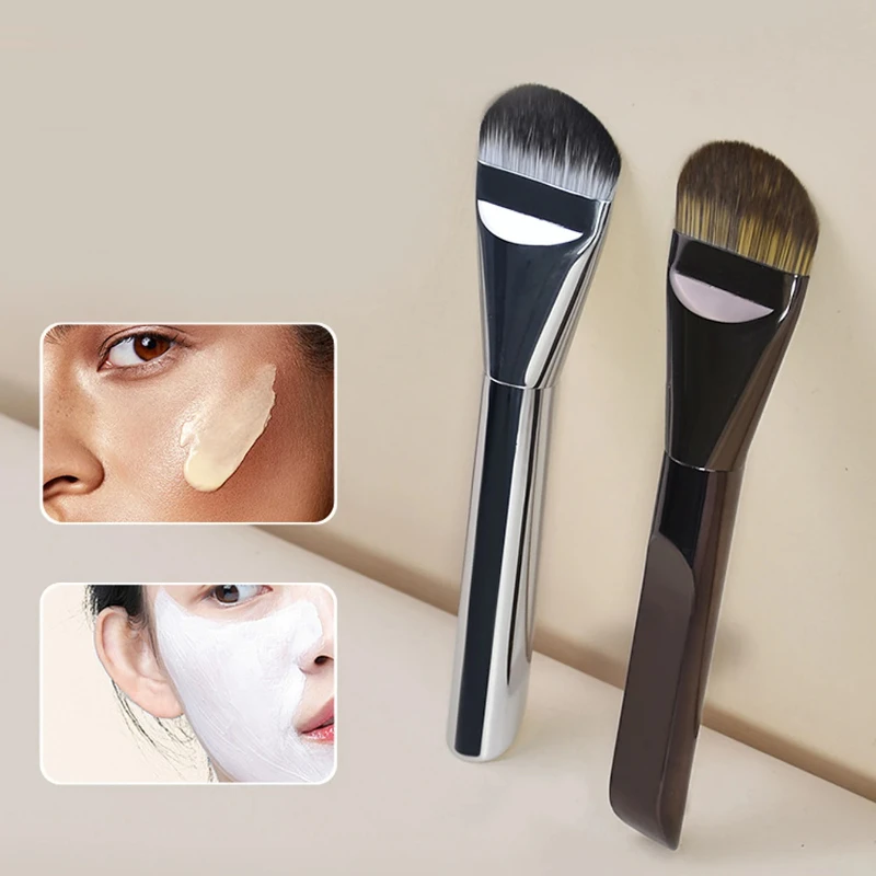 Brocha para base de lengua ancha ultrafina, pelo suave, herramienta correctora sin rayas para defectos, aplicación de maquillaje, esencial de belleza