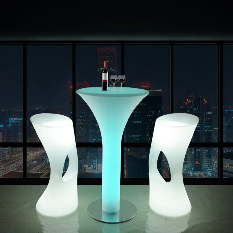 Nuovo tavolo da bar a led 16 colori che cambiano illuminazione tavolo da cocktail a Led sgabello da Bar luminoso incandescente per forniture per