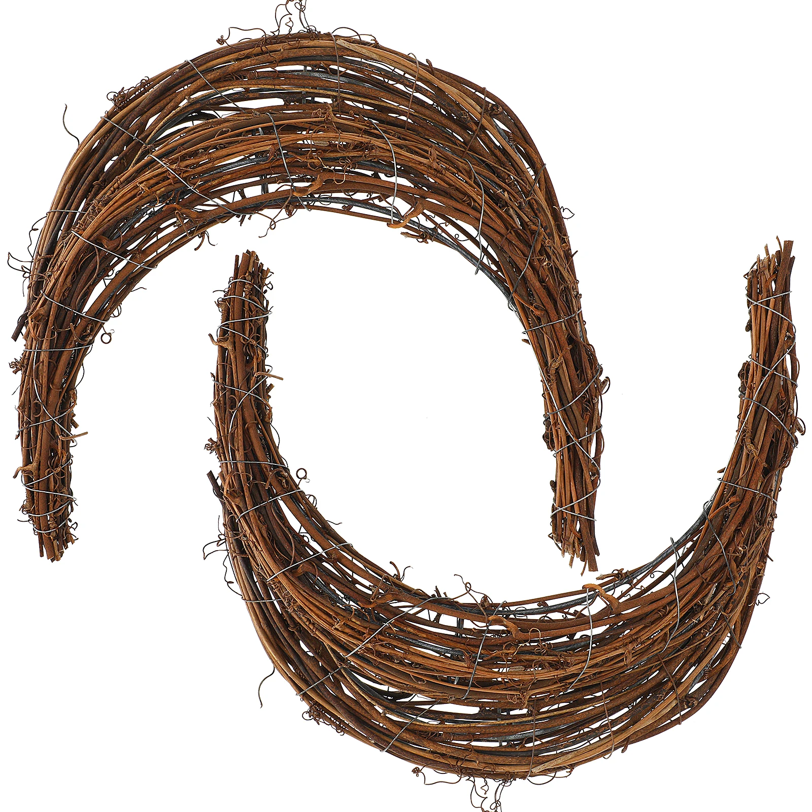 

Grapevine Wreath Rattan Garland Moon Craft Brown Shape Form Wedding Decorations