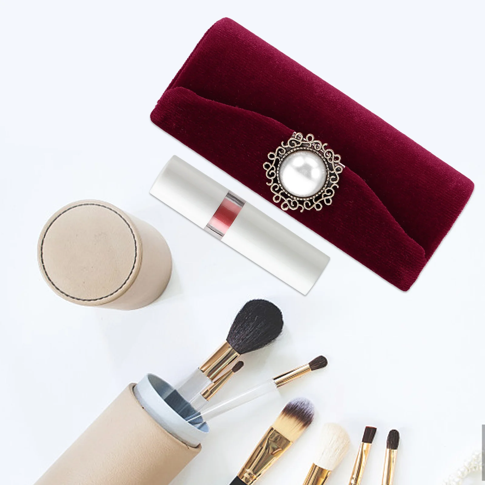 Single Lipstick Case Portable Storage Box Mirror Makeup Lip Balm Organizer Travel Lipstick Holder for Women Purse