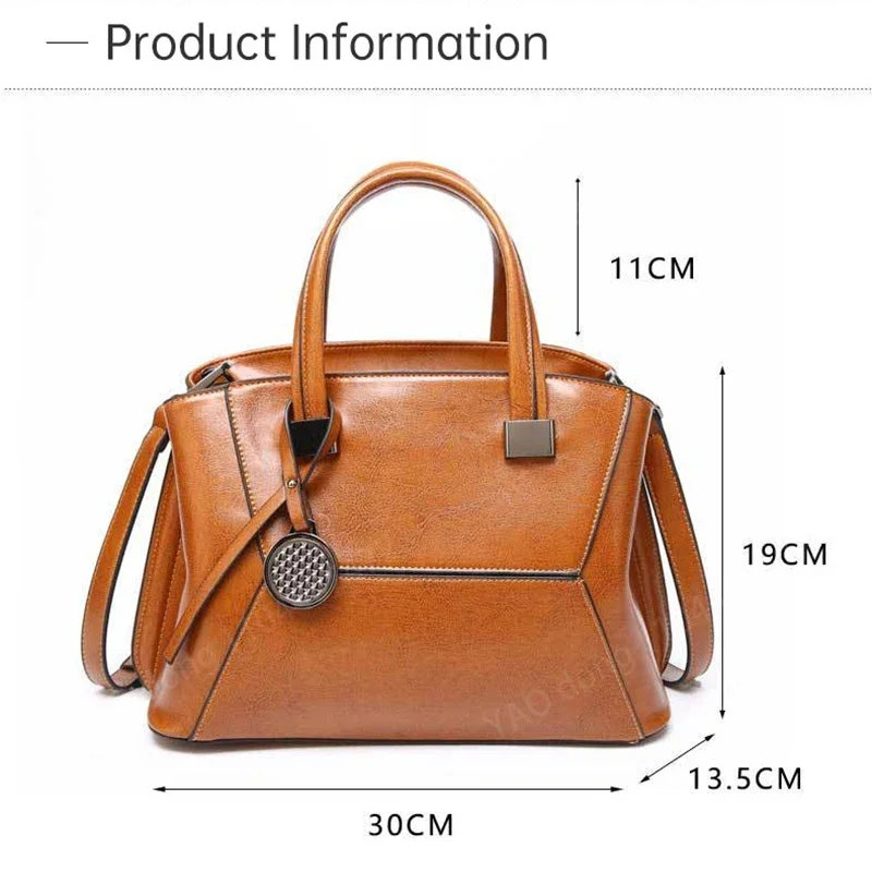 Yao dong 100% bolso de cuero genuino para mujer 2024 nuevos bolsos de hombro de piel de vaca de gran capacidad bolso cruzado de moda para mujer bolso femenino