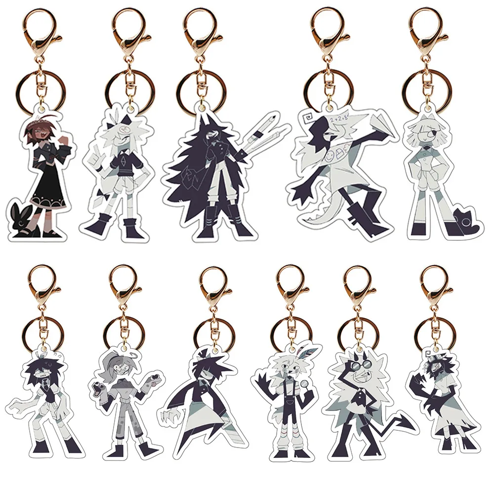 Game Fundamental Paper Education Cosplay Key Chain Accessories Pendant Cartoon Badge 6cm keychain