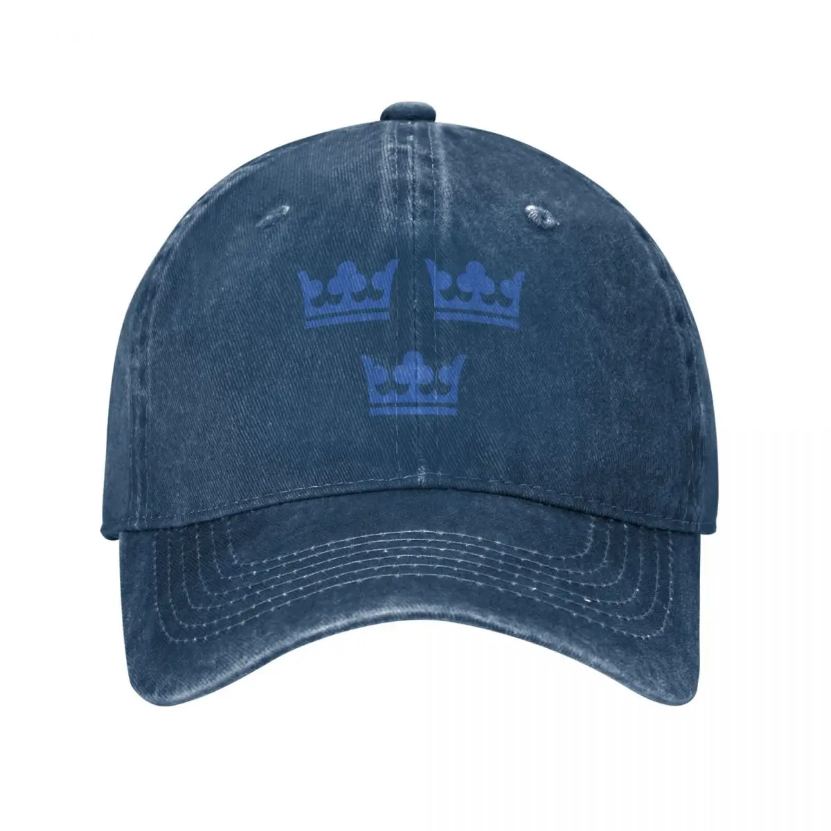 Three Crowns, the Coat of Arms of Sweden, Blue Print (Sveriges Tre Kronor) Baseball Cap Sunscreen |-F-| Baseball Men Women's