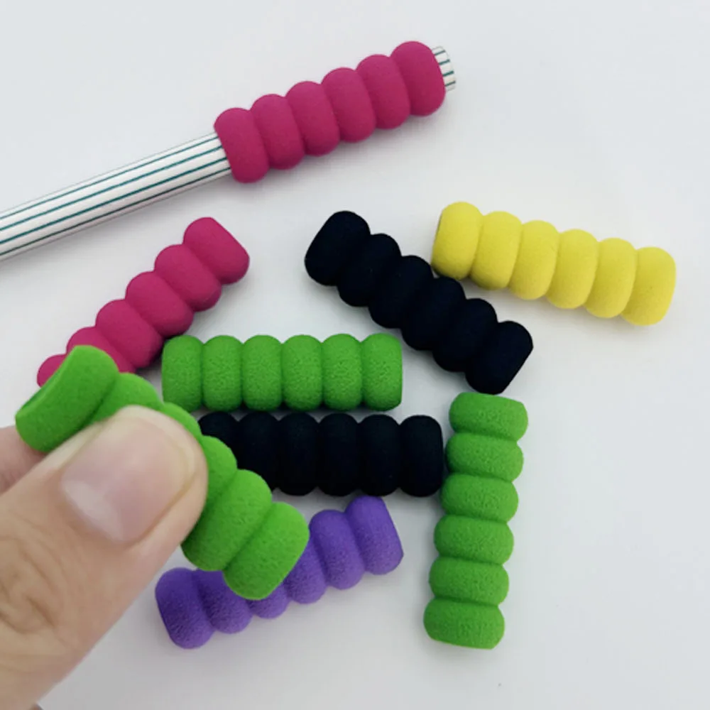 50Pcs Sponge Pen Gripper Learning Writing Tool Pencil Grasp Writing Aid Training Pen Grip Posture Correction Tool for Kids