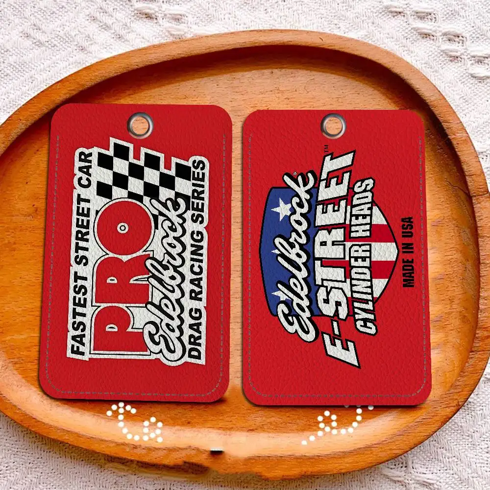 

Racing Car Edelbrocks Access & Meal Card Holder Keychain Credit ID Bank Card Protective Case Keychain Pendant Fashion