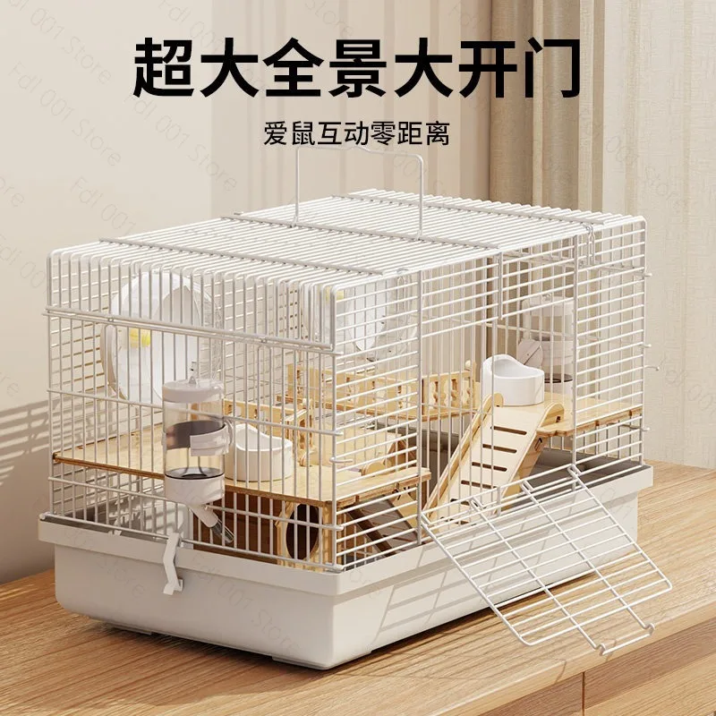 Hamster cage, double room, separate one male and one female, separate to prevent fighting, two golden bears, common blind date