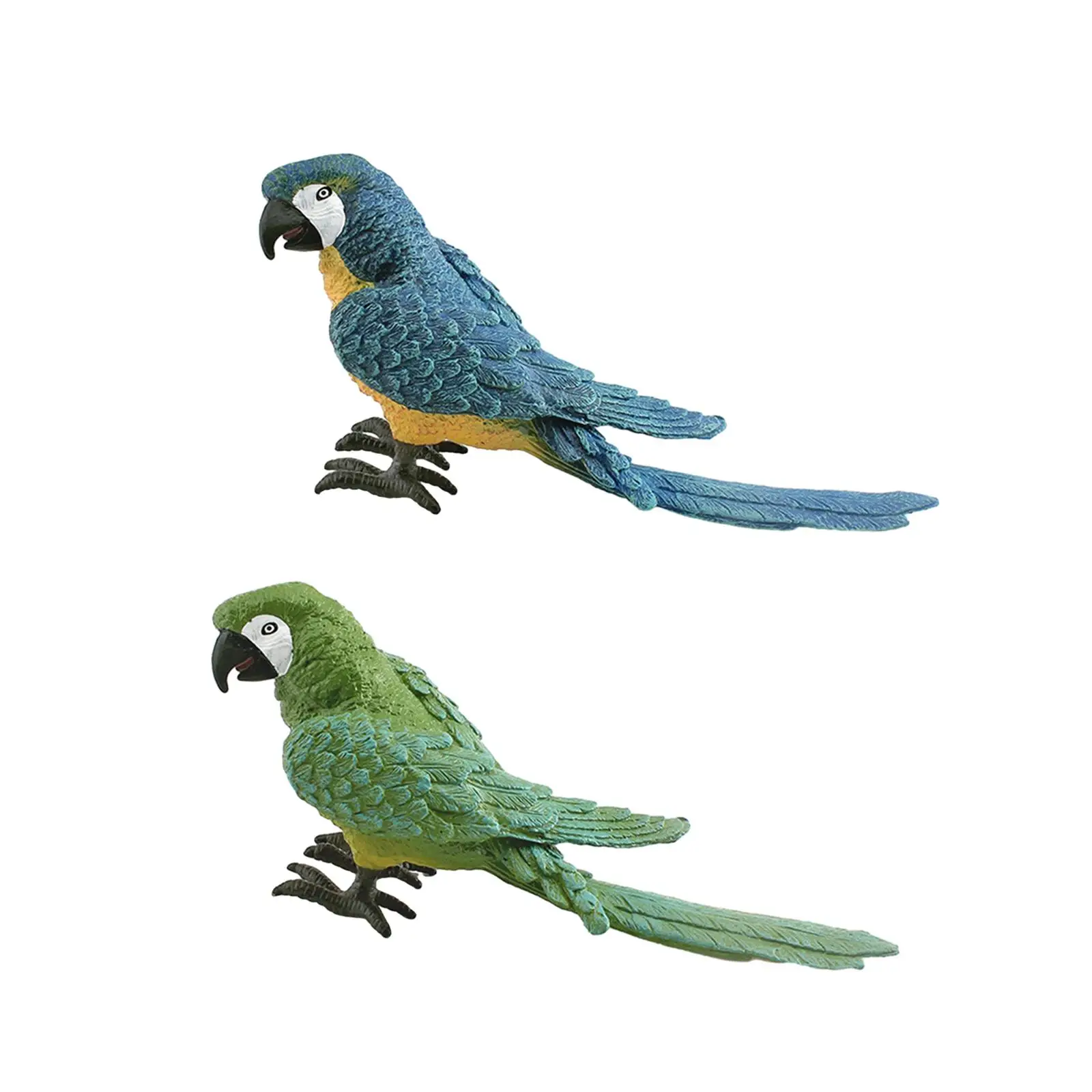 Simulation Parrot Ornament Artificial Parrot Statue Bird Ornaments Fairy Garden Accessories Artificial Parrot Model for Patio