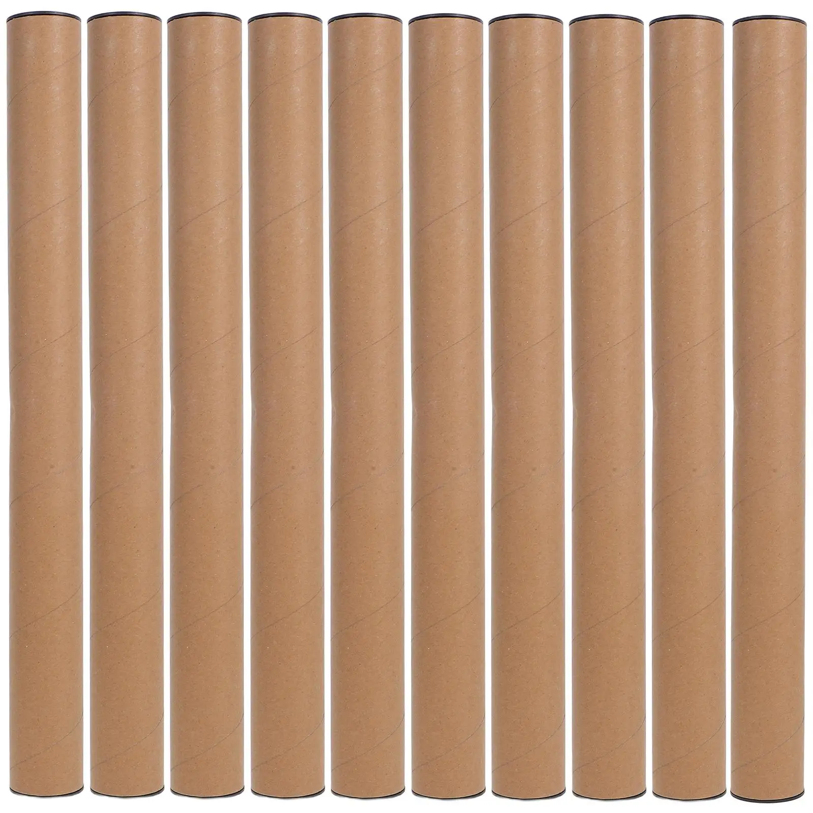 

10 Pcs Mail Shipping Paper Tube Poster Mailer Carrier Tubes Packing Black Cover Storage