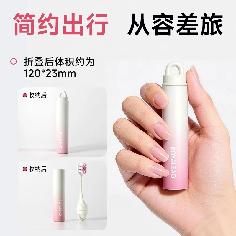 Folding Toothbrush Soft Bristles High-end Independent Packaging Adult Ultra-fine Ultra-soft Household High-end Wide Head