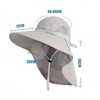 1/2/4PCS Summer Waterproof Fisherman HatOutdoor Hiking Fishing Sun Protection Hat Cycling Big Eave Neck Protection Sun Hat - Image 6