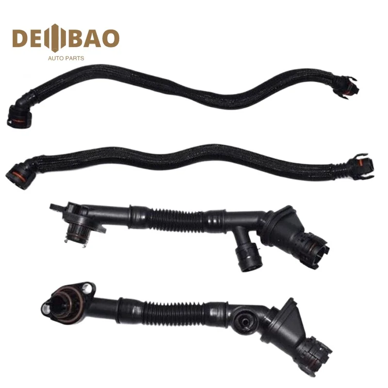 

11157575641 11157575640 11157646086 11157646087 4PCS Crankcase Vent Breather Hose For BMW 550i 650i 750Li Alpina B7L X5 X6