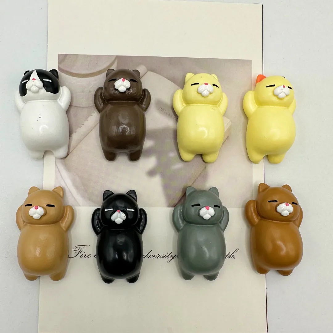 6/8Pcs cartoon cat refrigerator magnets, decorative refrigerator magnets, kitchen and home decor