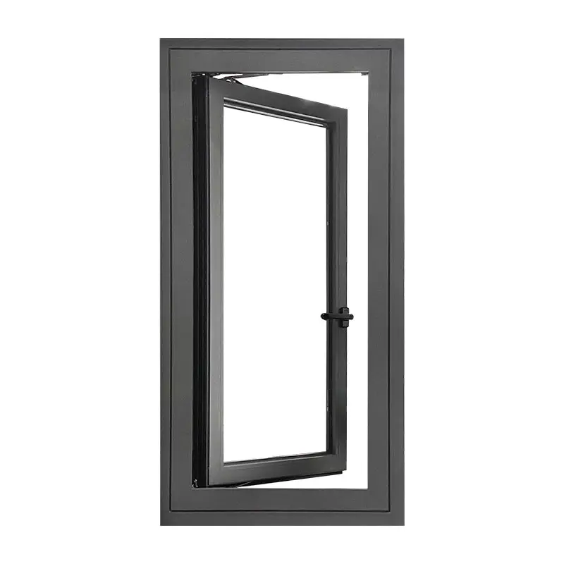 الولايات المتحدة الأمريكية نمط إعصار تأثير الزجاج المقسى نوافذ وأبواب زجاجية مزدوجة نافذة بابية من الألومنيوم #3