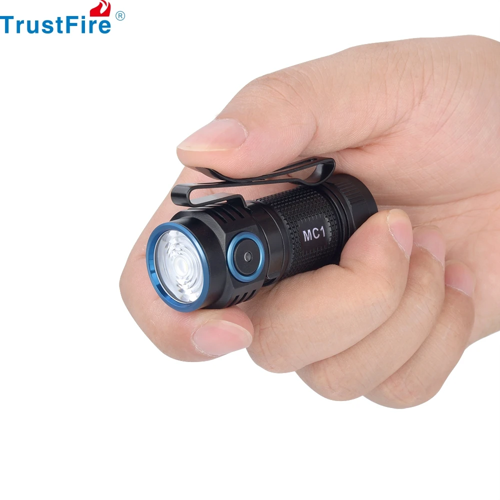 Trustfire MC1 Edc Rechargeable Flashlight 1000 Lumens Xp-L Hi Led Powerful Ipx8 Magnetic Charge 2a 16340 Lamps Torch Lights