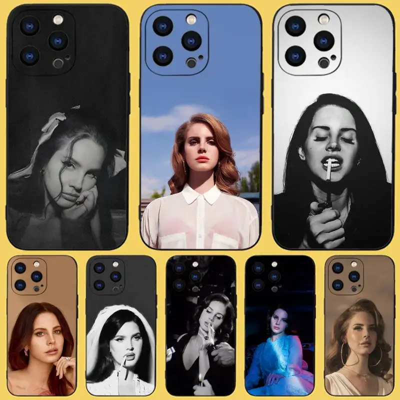 L-Lana album Del R-Rey Phone Case For iPhone 15,14,13,12,11 Plus,Pro,Max,XR,XS,X,7,8 Plus,SE,Mini Black Silicone Soft