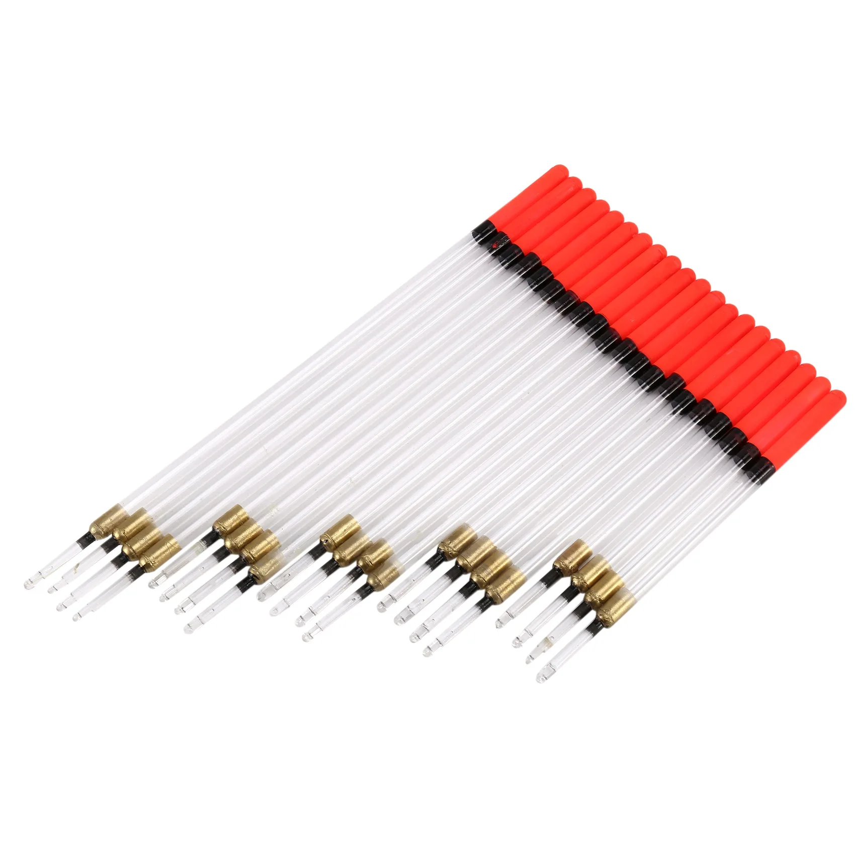 

20 Waggler Fishing Fish Floats Floating Stem Tube Set-AA85