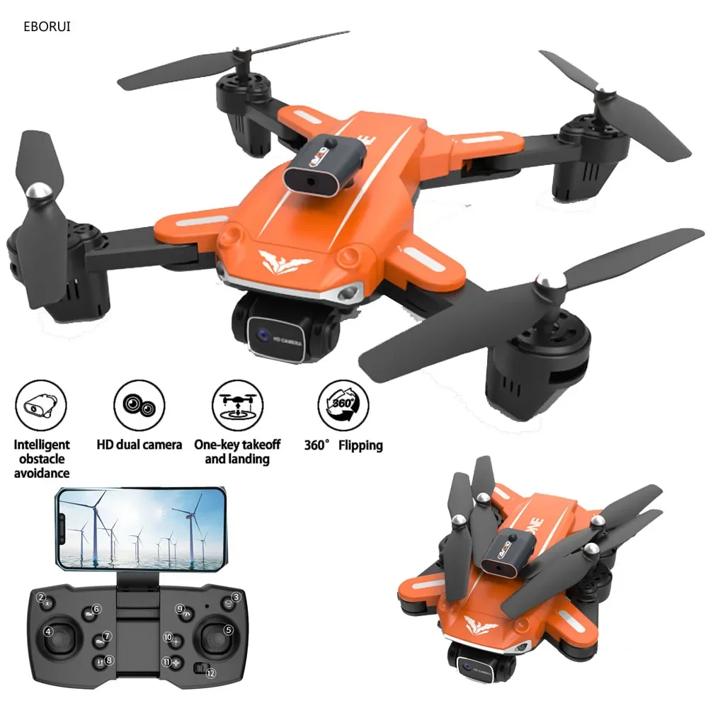 

H109 remote control drone professional 4K HD dual camera WIFI FPV obstacle avoidance and height-fixing foldable quadcopter toy