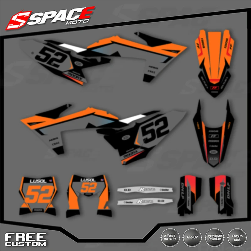 

SPACE Custom Motorcycle Graphics Background Decal for KTM 125 250 300 350 450 2023-2025 SXF 2024-2026EXC Decals Stickers Kits 06