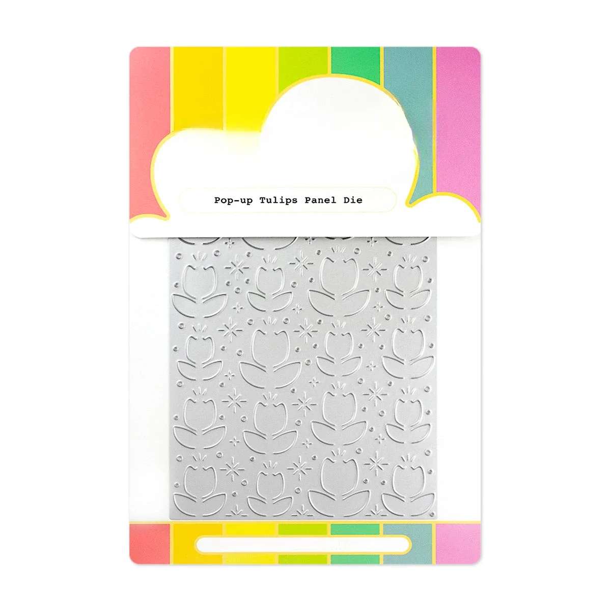 2024 New Lovely Tulips Panel Background Metal Cutting Dies and Stencil Sets Scrapbooking For Craft Greeting Card Making no Stamp