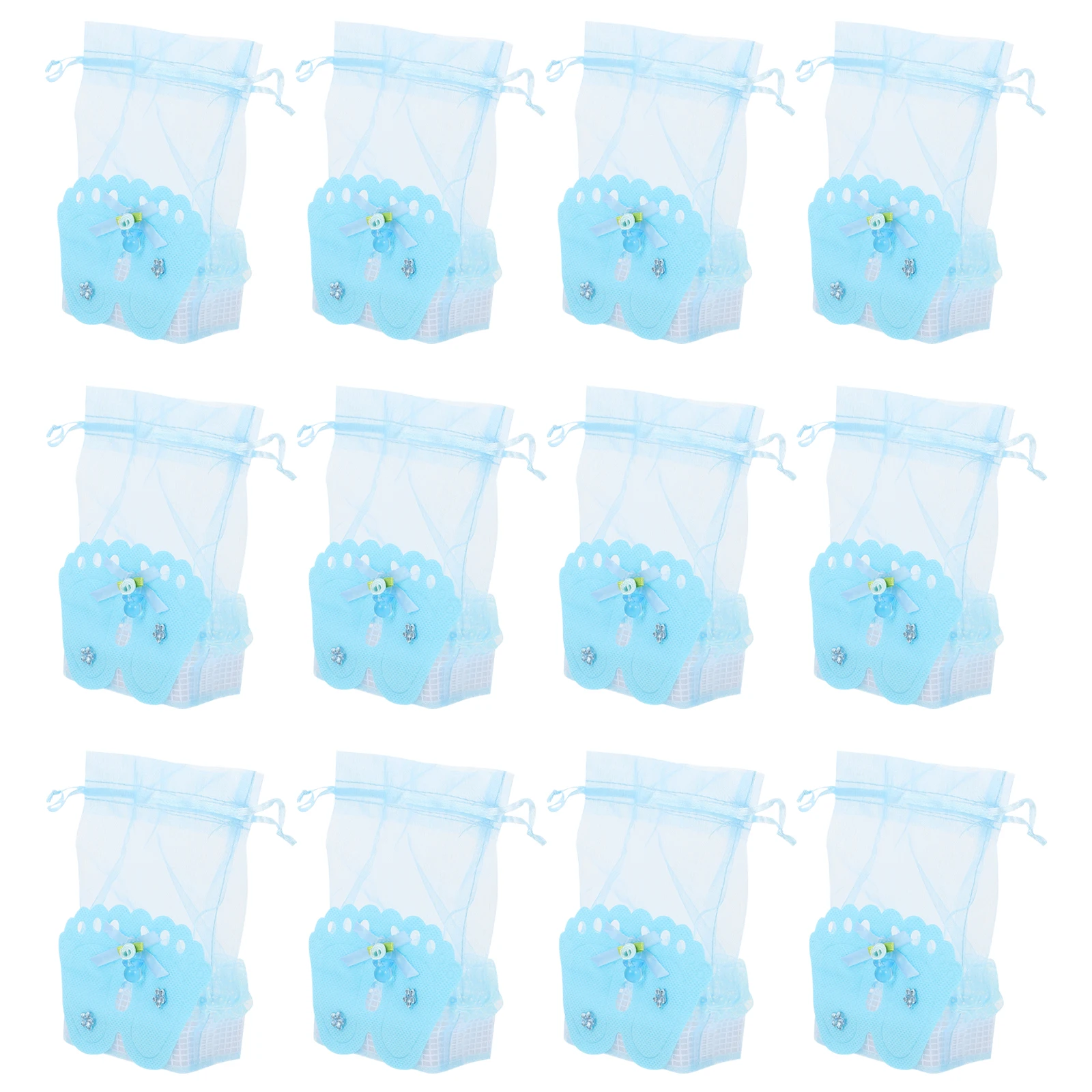 

12pcs Non-woven Fabric Candy Bag Beautiful Bright Color Fine Workmanship Wedding Gift Bag Party Decorations Practical