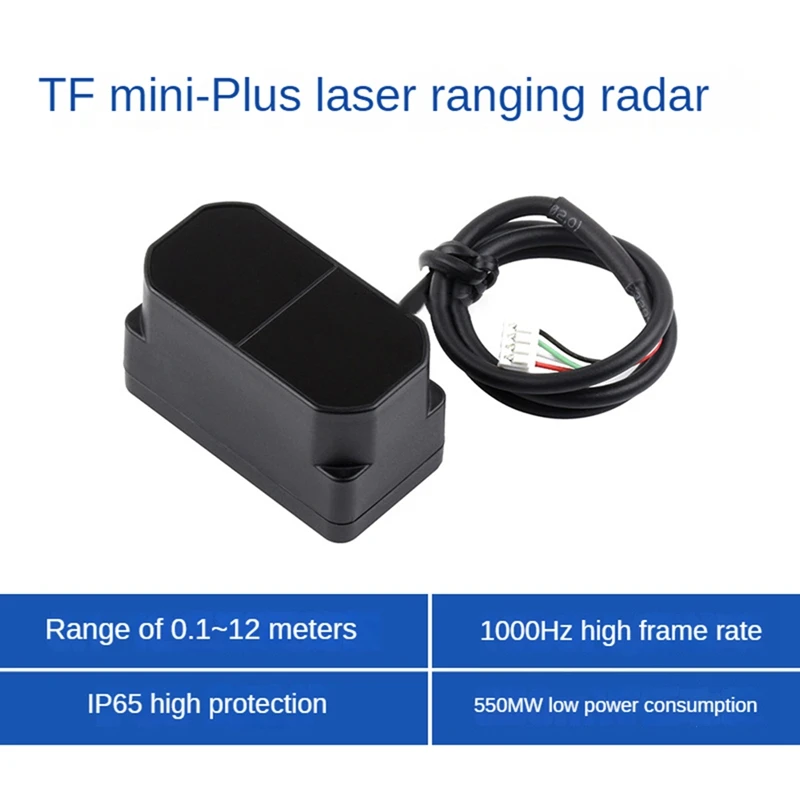 Kit De Módulo De Sensor De Faixa Lidar, Tfmini Plus, Faixa De 12M Alta Taxa De Quadros, Pequena Área Cega, Alta Precisão