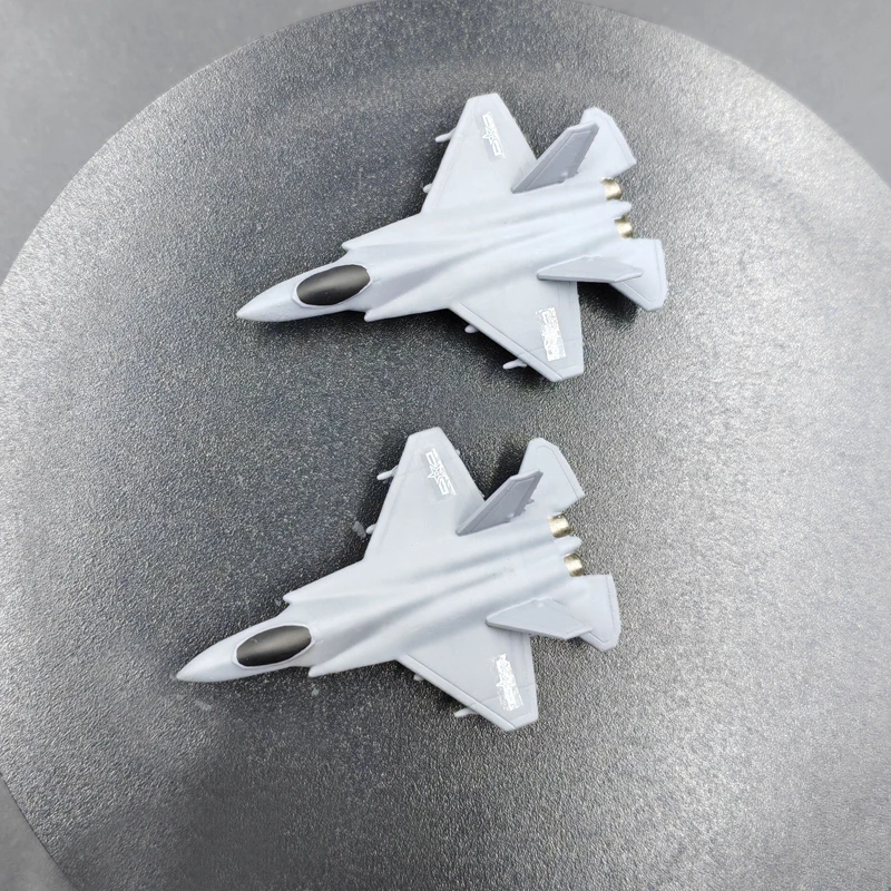 2PCS 1/350 1/400 Scale J-35A Stealth Fighter Colored Model Miniature Shipboard Aircraft Souvenir Gifts DIY Display Decoration