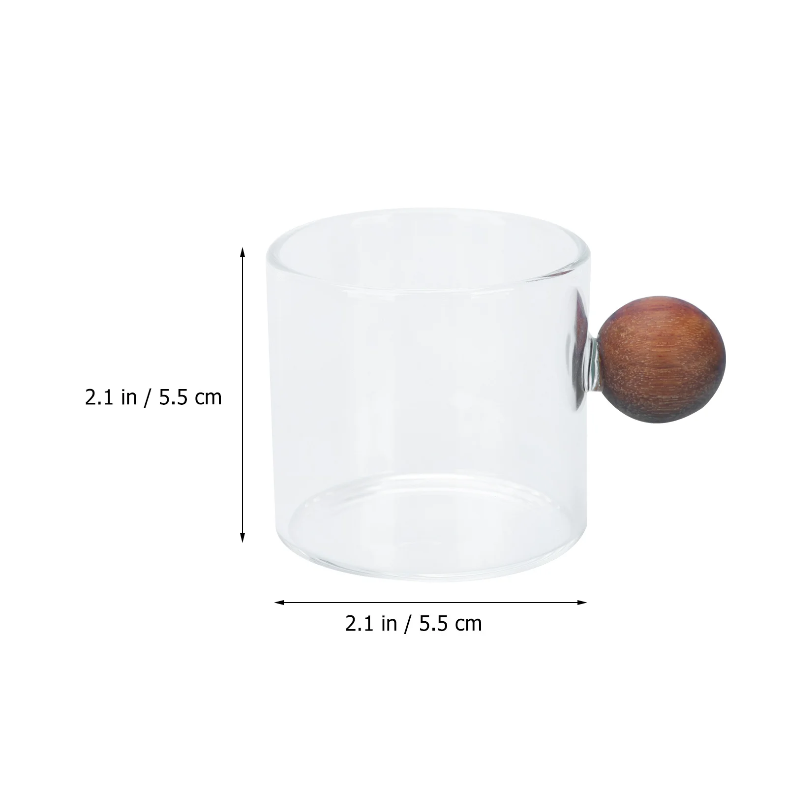 

1Pcs Glass Coffee Cup Thick Heat Cold Resistant Water Holder for Juice Tea Beverage Glass Cup Water Container
