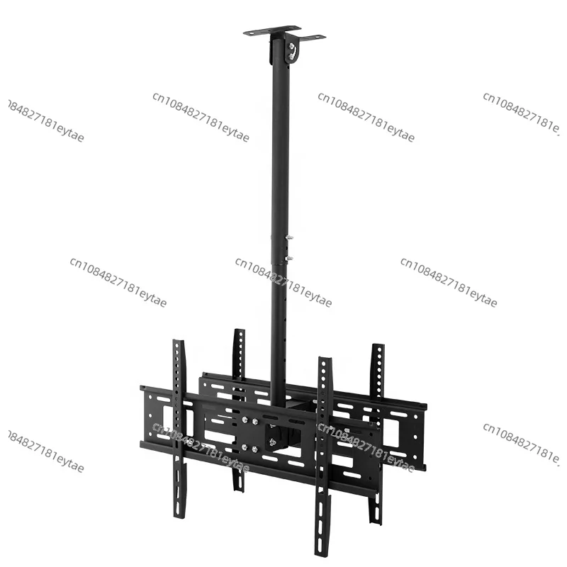 Full Rotating Dual Screen Tilt Ceiling TV Mount Bracket Height Adjustable for 32 55 Inch LED LCD Monitor Holder