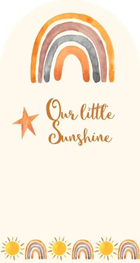 Mehofond-بوهو قوس قزح الشمس قوس خلفية الجدار ، استحمام الطفل ، غطاء خلفية حفلة عيد ميلاد ، على الوجهين النسيج ، ديكور الحدث