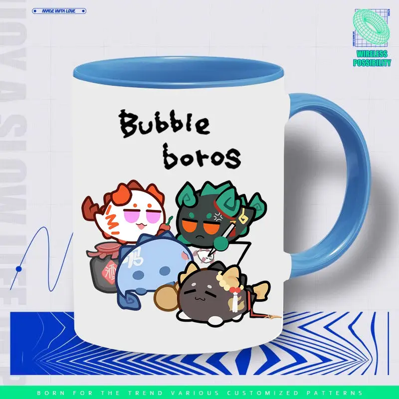 2025 Game Anime Arknights Cos Bubble Boros Unisex Cute 9.5x8.1cm Thermal Transfer Ceramic Coffee Mug Present