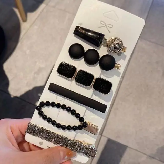 الكورية Dongdaemun 6 قطعة مقاطع الشعر مجموعة لطيف ريشة دبوس الشعر المشابك المتقدمة الدب الانفجارات كليب جديد إكسسوارات الشعر