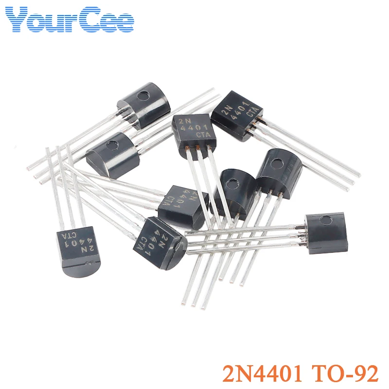 100pcs 2N4401 TO-92 40V 600mA NPN Transistor Triode Transistance 3pins