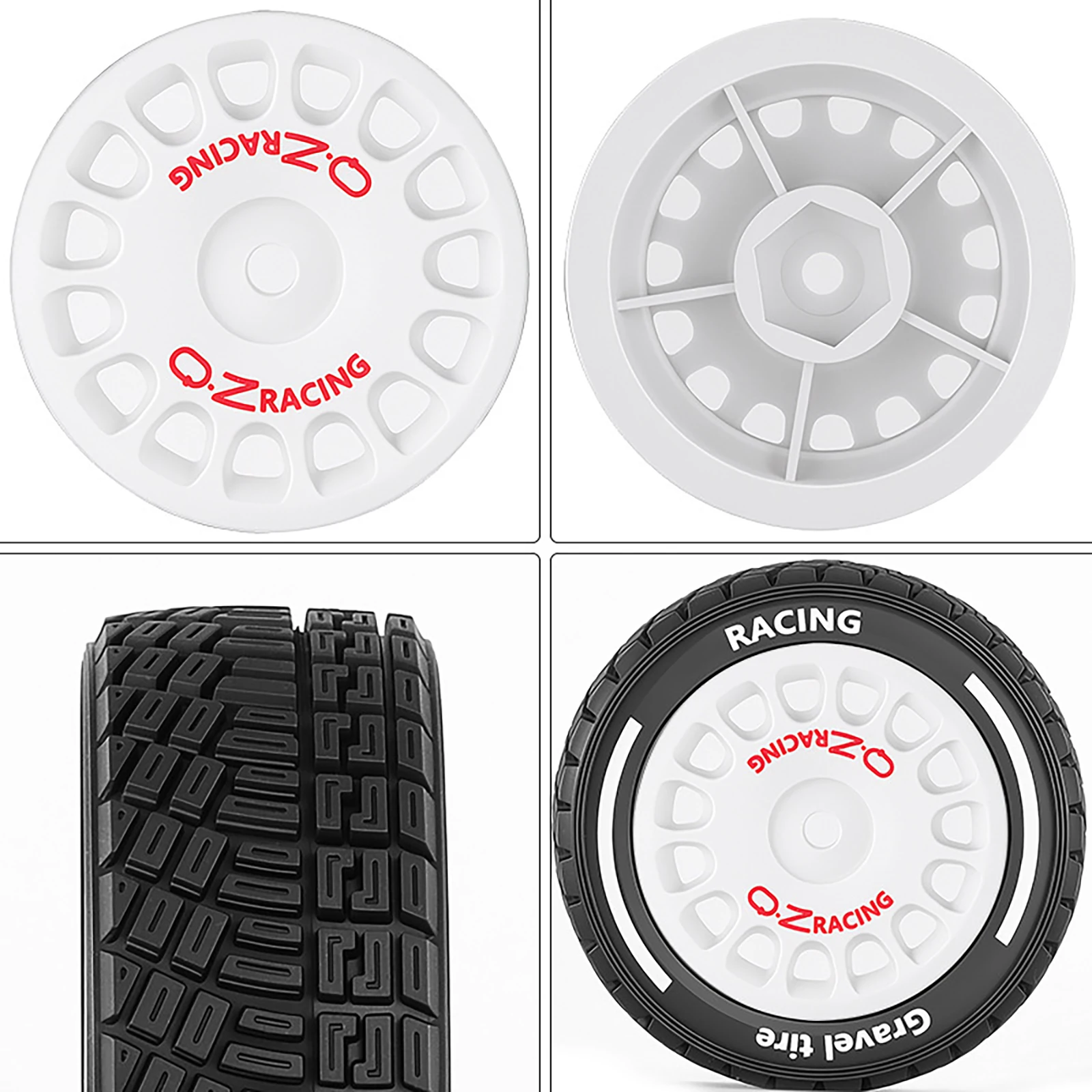 4pcs RC Rally Off-Road Buggy Wheel Hub Tire for 1/14 MJX Hyper Go 14301 14302 14303 14304 RC Car Upgrade Accessories view 4