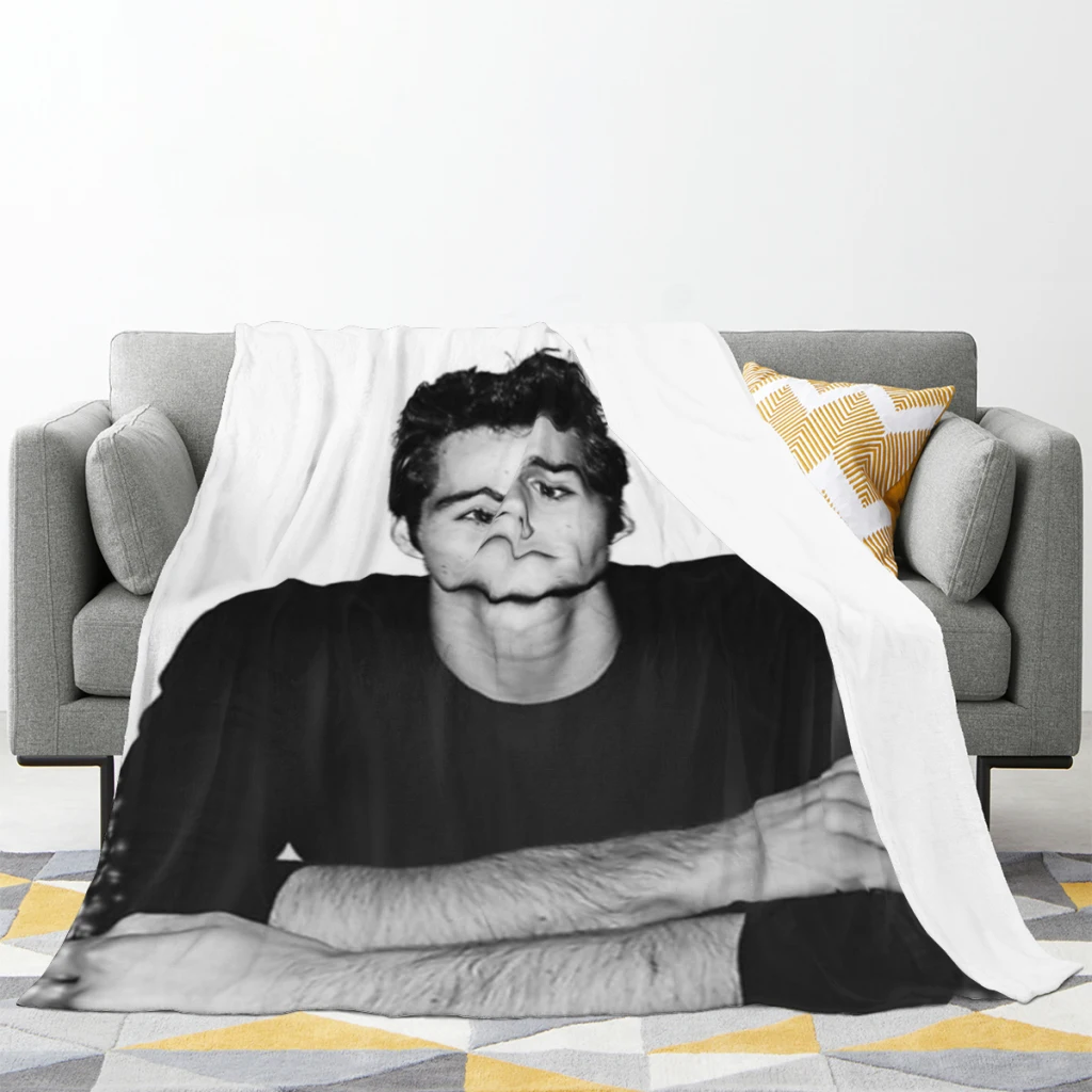 Dylan O'Brien Blanket Sofa Bedroom Bed Home Office Nap Blanket Car Travel Picnic Blankets Gift