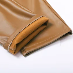 PU leather pants men's camouflage elastic slim fashion waterproof dance performance bar trendy casual pantalon cuir homme