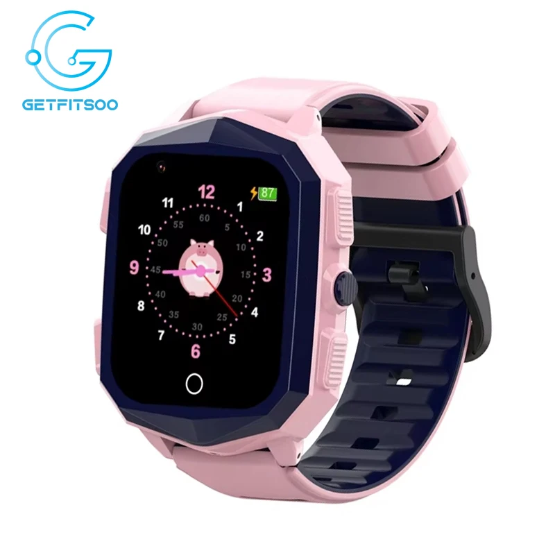 Getfitsoo Smart Watch For Children 4G Video Call WiFi GPS Tracker Alarm Clock SOS Call WhatsApp IP67 Waterproof Kids SmartWatch