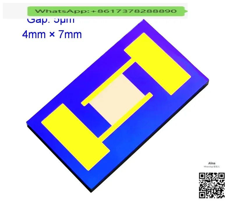 5 micron silicon-based interdigitated gold electrode photoelectric detection sensor chip MEMS high precision