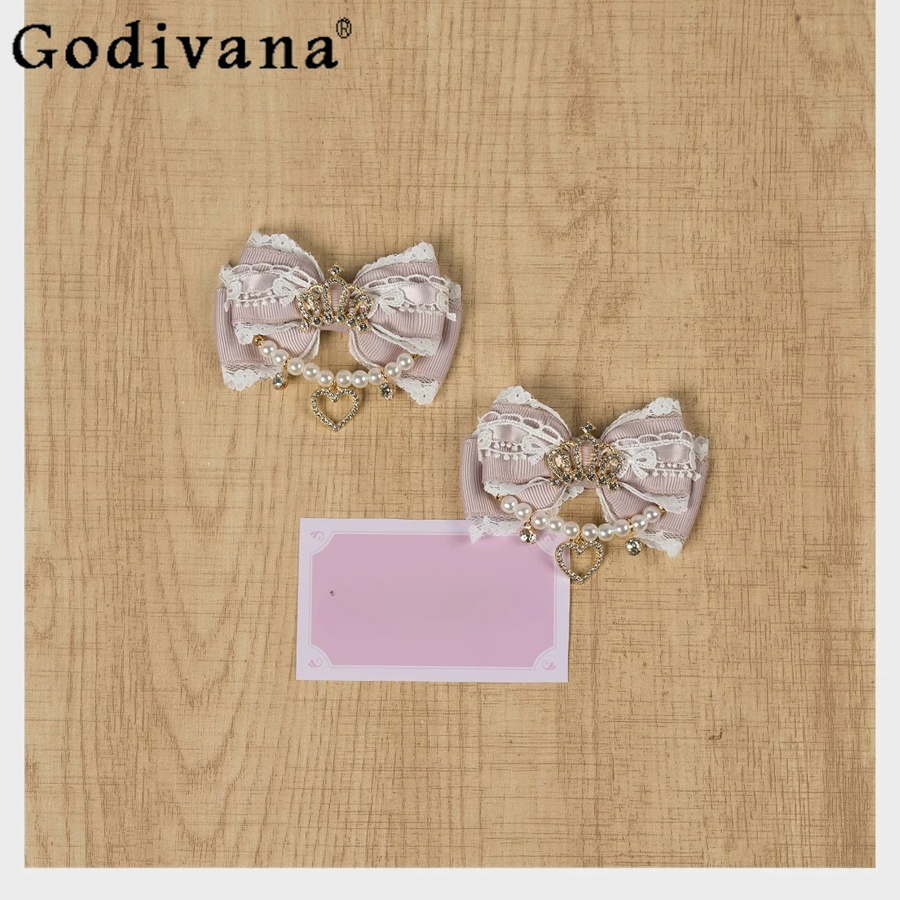 

Оригинальные милые заколки для девочек, ручной работы, в стиле Лолита, с бантом, стразами, короной, жемчужной цепочкой, заколка-шпилька, головной убор для косплея, женские заколки для волос