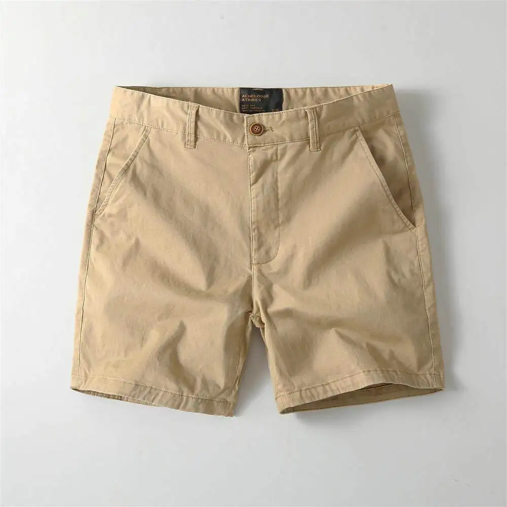 

American Casual Pure Cotton Slim Fit Short Shorts Men Summer Thin Elastic 3 Fourths Pants Breathable Comfortable Citywalk